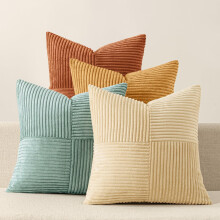 Zielone poszewki na poduszki Boho Nordic Corduroy4Pack