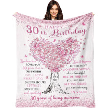 Couverture pour femme pour son 60e anniversaire (60 x 50 pouces)