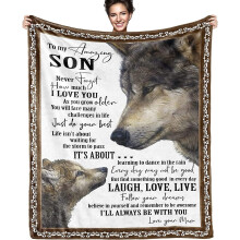 Romantic Throw Blanket for Wife Grey 130x150cm