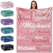 Gepersonaliseerde flanellen plaid met naam
