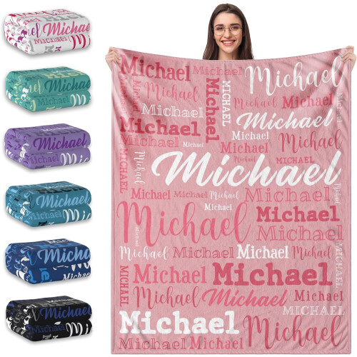 Gepersonaliseerde flanellen plaid met naam