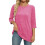 Damen-Rippstricktop mit V-Ausschnitt, Rosa, Größe L 4