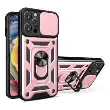 iPhone16Pro Max-skal med metallring, magnetiskt stativ,