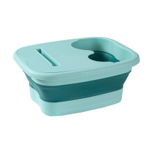 Foldable Foot Bath Basin with Handle Lid and Massage