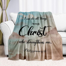 Bible Verse Throw Blanket Inspirational Religious Gift