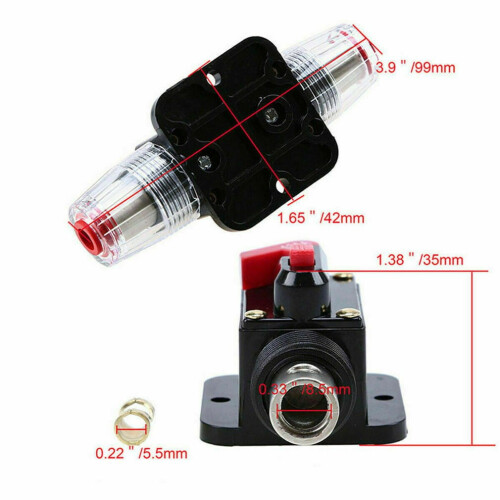 DC Circuit Breaker 12V 40A Inline Fuse Holder 1