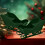 Christmas Glitter Mini Sleigh Figurines Green 7cm 2Pcs 5