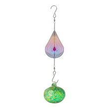 Animal-shaped painted bird feeder stained glass ornament