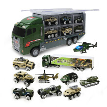 Military Vehicle Toy Set Alloy Mini Cars Helicopters Tanks