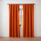 Orange Light Blocking Curtains Polyester 132x260cm 1