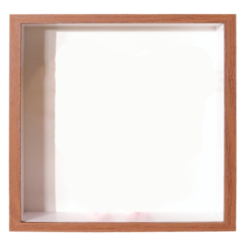 Solid Wood Picture Frame with 3D Glass Panel Square