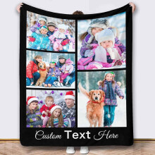 Couverture en flanelle avec photo et texte personnalisés