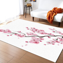 Japanese Sakura Cherry Blossom Rug for Living Room Bedroom
