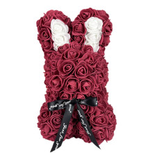 Valentine's Day Rose Bunny Foam Plush Toy with DIY Gift