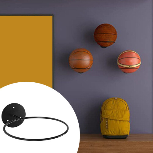 Wall-Mounted Sports Ball Rack with Adjustable Hooks 5-Pack 1