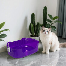 Jumbo Cat Litter Tray Low-Entry Plastic 15.75x11.42x5.71 in