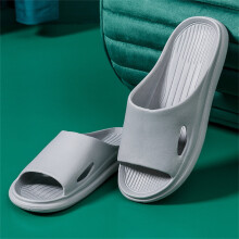 Pillow Slippers Unisex Cushioned Thick Sole Gray Size 9.5