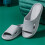 Pillow Slippers Unisex Cushioned Thick Sole Gray Size 9.5 1