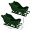 Christmas Glitter Mini Sleigh Figurines Green 7cm 2Pcs 2