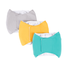 Wiederverwendbare, waschbare und saugfähige Bauchbänder für Hunde (3er-Pack)