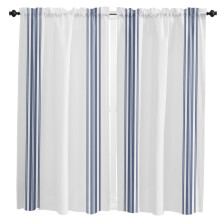 Farmhouse Stripes Black and White Curtains 2-Pack