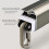 Rail double pour rideaux en aluminium, fixation plafond/mur, 560 cm 4