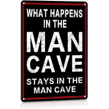 Vintage-Aluminiumschild „Man Cave Decor“, 12 x 8 Zoll (ca. 30 x 20 cm)