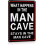 Placa de alumínio vintage para decoração de caverna masculina, 30x20 cm (12x8 polegadas) 1