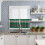 Ensemble de rideaux de cuisine style ferme, vert forêt et marron bois 6