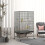 Bird Cage with Perches, Toys, Removable Base Tray and Storage Shelf, Grey 4