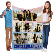 Coperta personalizzata con foto in flanella di pile, 32x48 pollici