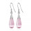 Moonstone Opal Drop Earrings 925 Sterling Silver Pink 1