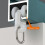 Rail de rideau double en aluminium blanc 110 cm réglable 4