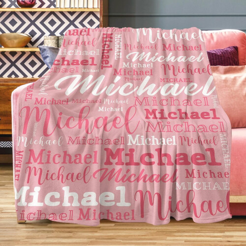 Gepersonaliseerde flanellen plaid met naam 2