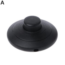Interrupteur Ă pied pour lampe, noir, lot de 1