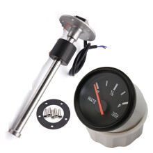 Wasserstandsanzeiger mit roter Leuchte, 52 mm, 100–400 mm, 12 V/24 V