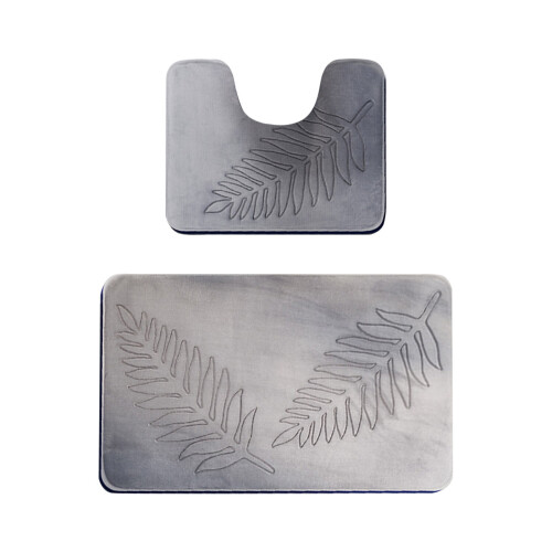 Tapis de sol en forme de feuille, absorbant et antidérapant (2 pièces)