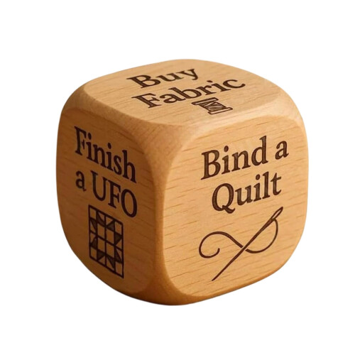 Quilter's Dice Wooden 2 Inch 6 Task 2 Pack 1