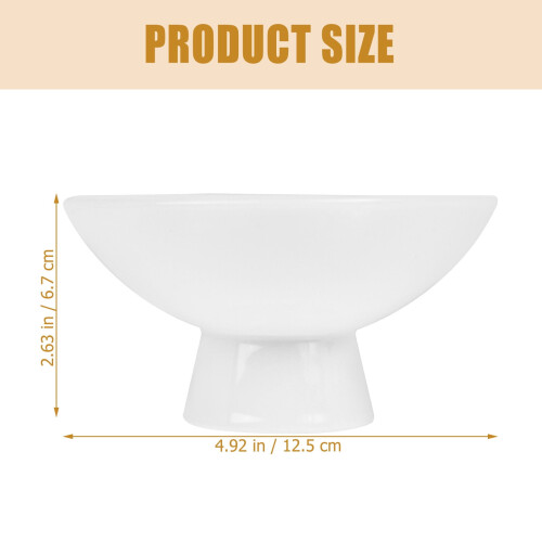 Supvox ceramic dessert bowl white smooth line 1 piece 1