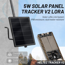 Kit Heltec Wireless Tracker V2 5W avec Panneau Solaire, MeshCore GPS, pour Meshtastic LoRaWAN, Nœud LoRa Solaire, Répéteur 28 DBm 868 MHz