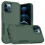 Coque Defender pour iPhone 12 6,1" verte, robuste et anti-poussière 1