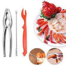 Ensemble de 4 pinces à pinces à crabe en acier inoxydable