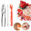 Ensemble de 4 pinces à pinces à crabe en acier inoxydable 1