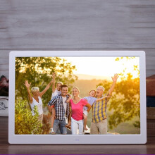 Smart WiFi digital bilderamme 15,4 tommers HD IPS berøringsskjerm