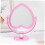 Pink Heart Acrylic Makeup Mirror Two-Sided 1pc 4