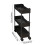 Plastic Storage Rack Black 5-Tier Adjustable Rolling Cart 3
