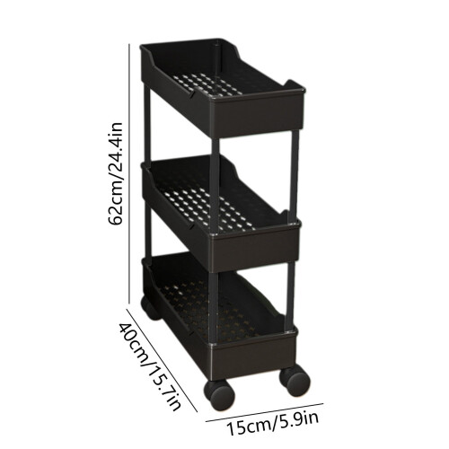 Multi-layer Mobile Storage Rack with Wheels for Living 1