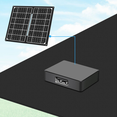 Foldable solar panel with USB charger 1 x USB-A 7W 2