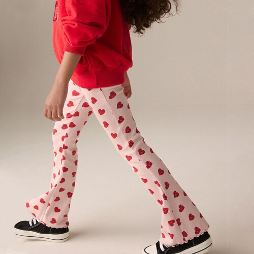 Mädchen-Baumwollleggings, rosa, Größe 5-6 1