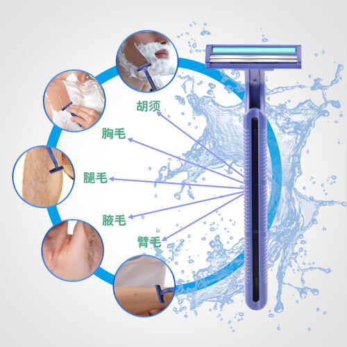 Stainless Steel Shaver Handle Set for Men 10 Pcs 1